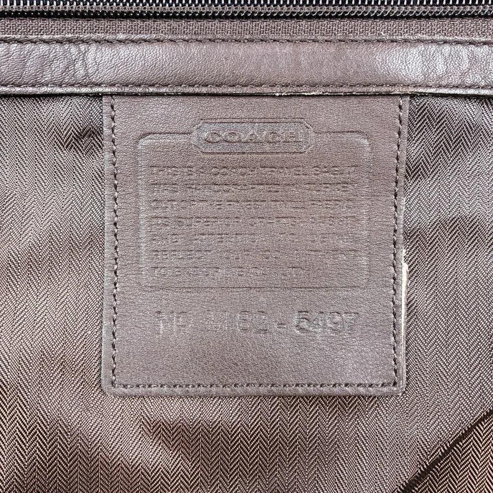 Vintage Coach 5497 Medium Cabin Bag Brown Nylon Leather Weekender Duffle